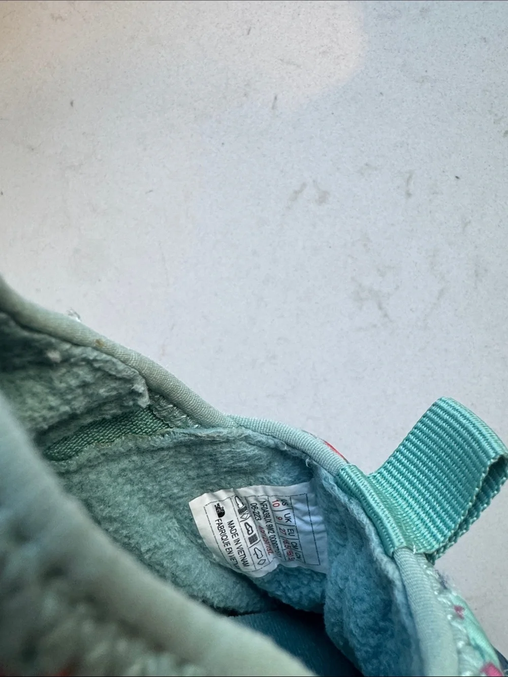 The North Face Kids Teal Slip-On Quilted Floral Slippers